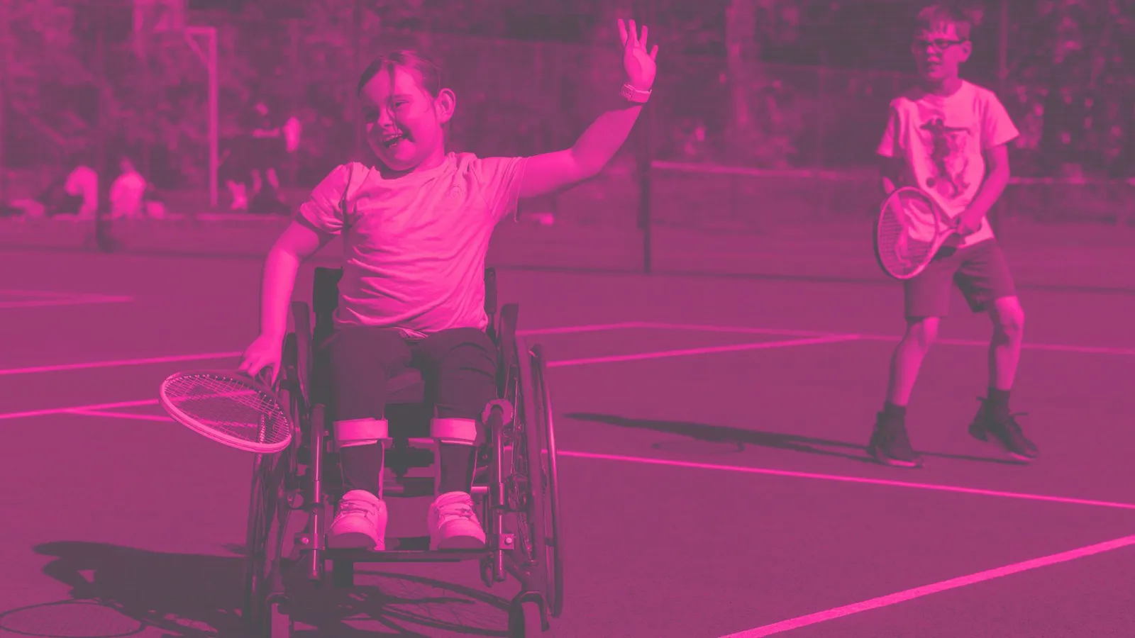 Photo of children playing tennis
